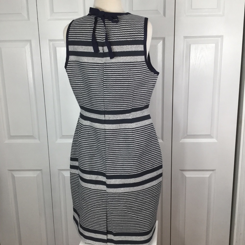 J. Crew Striped Sheath Dress - Navy & White - Picture 2 of 8